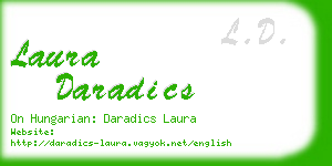 laura daradics business card